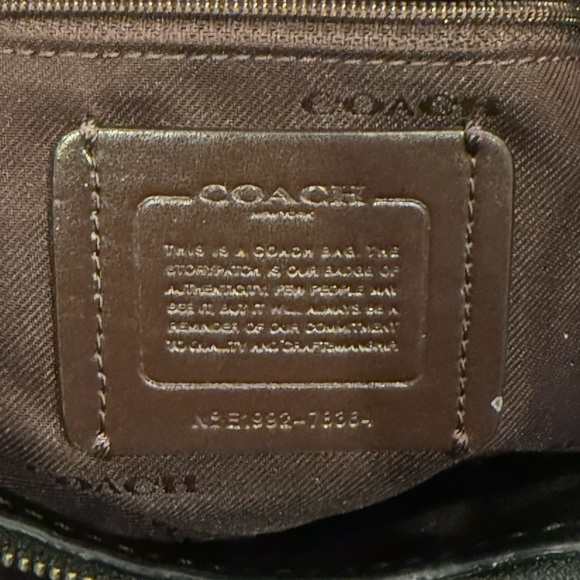 Coach Elegant Black Leather Tote Bag - Picture 7 of 7